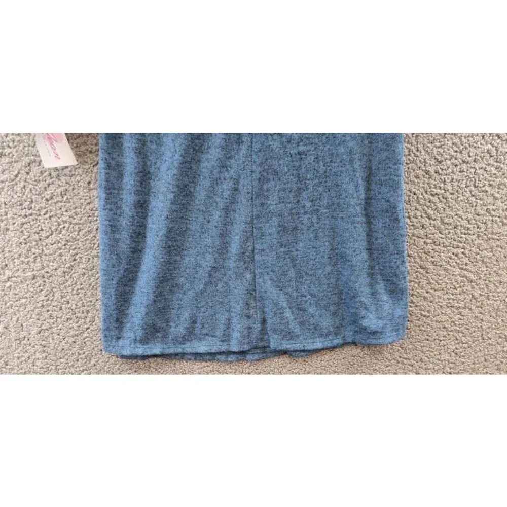 Bonnie Jean Double Bell Sleeves Knit Dress & Matching Scarf Set Girls 10 Blue